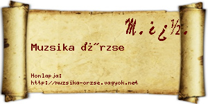 Muzsika Örzse névjegykártya